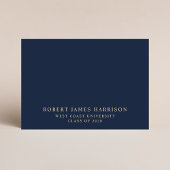 Elegante Beratung für den Grad Blue Gold Abschluss Begleitkarte