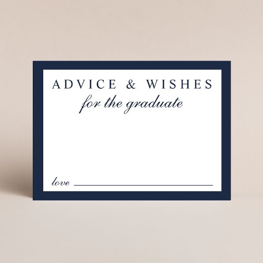 Elegante Beratung für den Grad Blue Gold Abschluss Begleitkarte