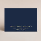 Elegante Beratung für den Grad Blue Gold Abschluss Begleitkarte