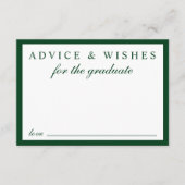 Elegante Beratung für Grad Green Gold Abschluss Begleitkarte (Vorderseite)