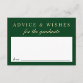 Elegante Beratung für Grad Green Gold Abschluss Begleitkarte (Vorderseite)