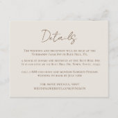 Elegante Bergdetails Hochzeit Begleitkarte (Vorderseite)