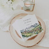 Elegante Bergdorf Stadt | Hochzeit Serviette