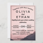 Elegante Berge Natur Außenwelt Wilde Hochzeit Einladung (Vorderseite)