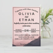 Elegante Berge Natur Außenwelt Wilde Hochzeit Einladung (Stehend Vorderseite)