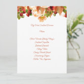 Elegante Berries und Blume Menükarten (Stehend Vorderseite)