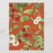 Elegante Berries und Blume Menükarten (Rückseite)