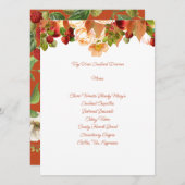 Elegante Berries und Blume Menükarten (Vorne/Hinten)