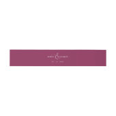 Elegante Berry Wedding Invitation Bly Band (Flach)
