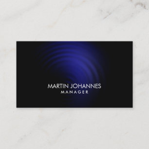 Elegante Beruflich Blue Black Business Card Visitenkarte