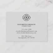 Elegante Beruflich Light Gray Einfache Erinnerung Terminkarte (Rückseite)