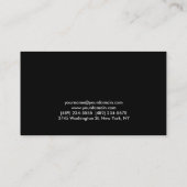 Elegante Beruflich Red Black Schlicht Business Car Visitenkarte (Rückseite)