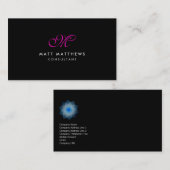 Elegante Beruflich-Script-Monogram-Visitenkarte Visitenkarte (Vorne/Hinten)