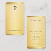 Elegante Beruflich Template Imitate Gold Vertikal Visitenkarte (Vorne/Hinten)