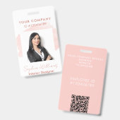 Elegante Berufliche Aquarellzeichnung Ausweis (Front & Back)