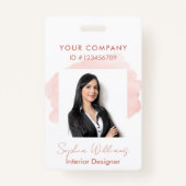 Elegante Berufliche Aquarellzeichnung Ausweis (Vorderseite)