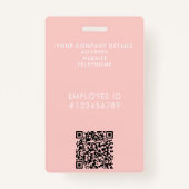 Elegante Berufliche Aquarellzeichnung Ausweis (Rückseite)