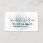 Elegante Berufliche Aquarellzeichnung Visitenkarte (Vorderseite)