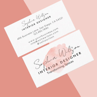 Elegante Berufliche Aquarellzeichnung Visitenkarte