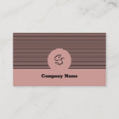 Elegante Berufliche Black & Pink Business Card Visitenkarte (Rückseite)