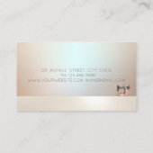 Elegante Berufliche Blumennähmaschine Visitenkarte (Rückseite)