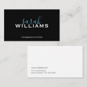 Elegante Berufliche Cursive Visitenkarte (Vorne/Hinten)