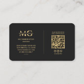 Elegante Berufliche Einwanderungsberatung Black Visitenkarte (Rückseite)