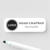 Elegante Berufliche Firmenlogo-Sauberkeit Namensschild (Beispiel)