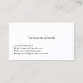 Elegante Berufliche Fotos Gemüse Koch Visitenkarte (Rückseite)