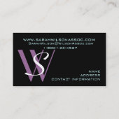 Elegante berufliche Geschäfts-Karten lila Visitenkarte (Rückseite)