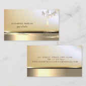 Elegante Berufliche Goldgräber Frauen Silhouette Visitenkarte (Vorne/Hinten)