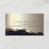 Elegante Berufliche Goldmedaille Glitzer Lotus Visitenkarte (Rückseite)