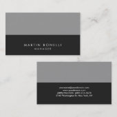 Elegante Berufliche graue Streifen Business Card Visitenkarte (Vorne/Hinten)