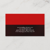 Elegante Berufliche Gray Red Stripe Business Card Visitenkarte (Rückseite)