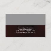 Elegante Berufliche Gray Red Stripe Business Card Visitenkarte (Rückseite)