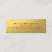 Elegante Berufliche, Imitate Gold Rote Lippen Mini Visitenkarte (Rückseite)