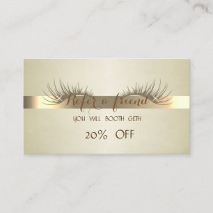 Elegante Berufliche, Imitate Lashes Referrkarte Empfehlungskarte