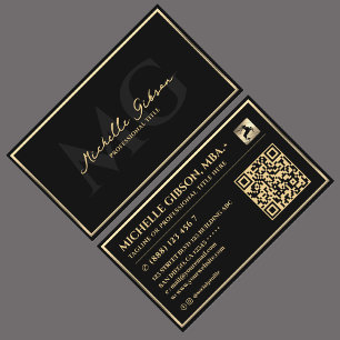 Elegante Berufliche Imitats Gold Frame Black Moder Visitenkarte