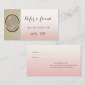 Elegante Berufliche Karte mit hoher Ferse (Vorne/Hinten)