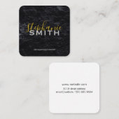 Elegante Berufliche Kursive / Schiefer Quadratische Visitenkarte (Vorne/Hinten)