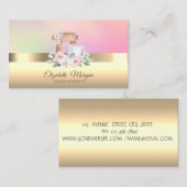 Elegante Berufliche Mixer Blume Bäckerei Visitenkarte (Vorne/Hinten)