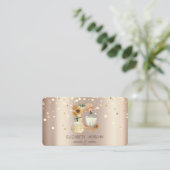 Elegante Berufliche Mixer Sonnenblumenkarte Visitenkarte (Stehend Vorderseite)