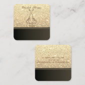 Elegante Berufliche moderne Glitterie, Kleidung Quadratische Visitenkarte (Vorne/Hinten)