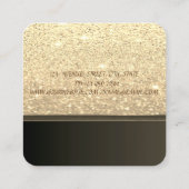 Elegante Berufliche moderne Glitterie, Kleidung Quadratische Visitenkarte (Rückseite)
