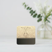 Elegante Berufliche moderne Glitterie, Kleidung Quadratische Visitenkarte (Stehend Vorderseite)