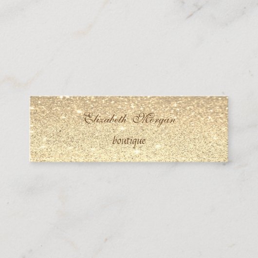 Elegante Berufliche moderne Glitterie Mini Visitenkarte (Vorderseite)