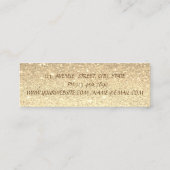 Elegante Berufliche moderne Glitterie Mini Visitenkarte (Rückseite)