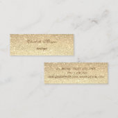 Elegante Berufliche moderne Glitterie Mini Visitenkarte (Vorne/Hinten)