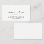 Elegante Berufliche moderne Minimalistische Vorlag Visitenkarte (Vorne/Hinten)