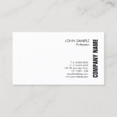 Elegante Berufliche moderne Schwarz-weiße Vorlage Visitenkarte (Rückseite)